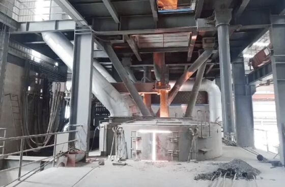 Apparatuur voor het raffineren van laag-microkoolstof-ferrochroom